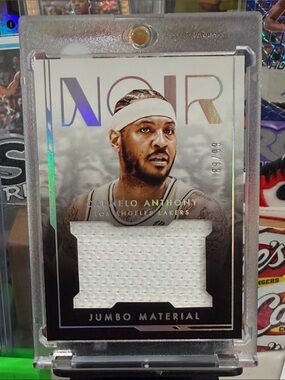 Carmelo Anthony 2021-22 PANINI NOIR JUMBO MATERIALS #JM-CMA PATCH 89/99